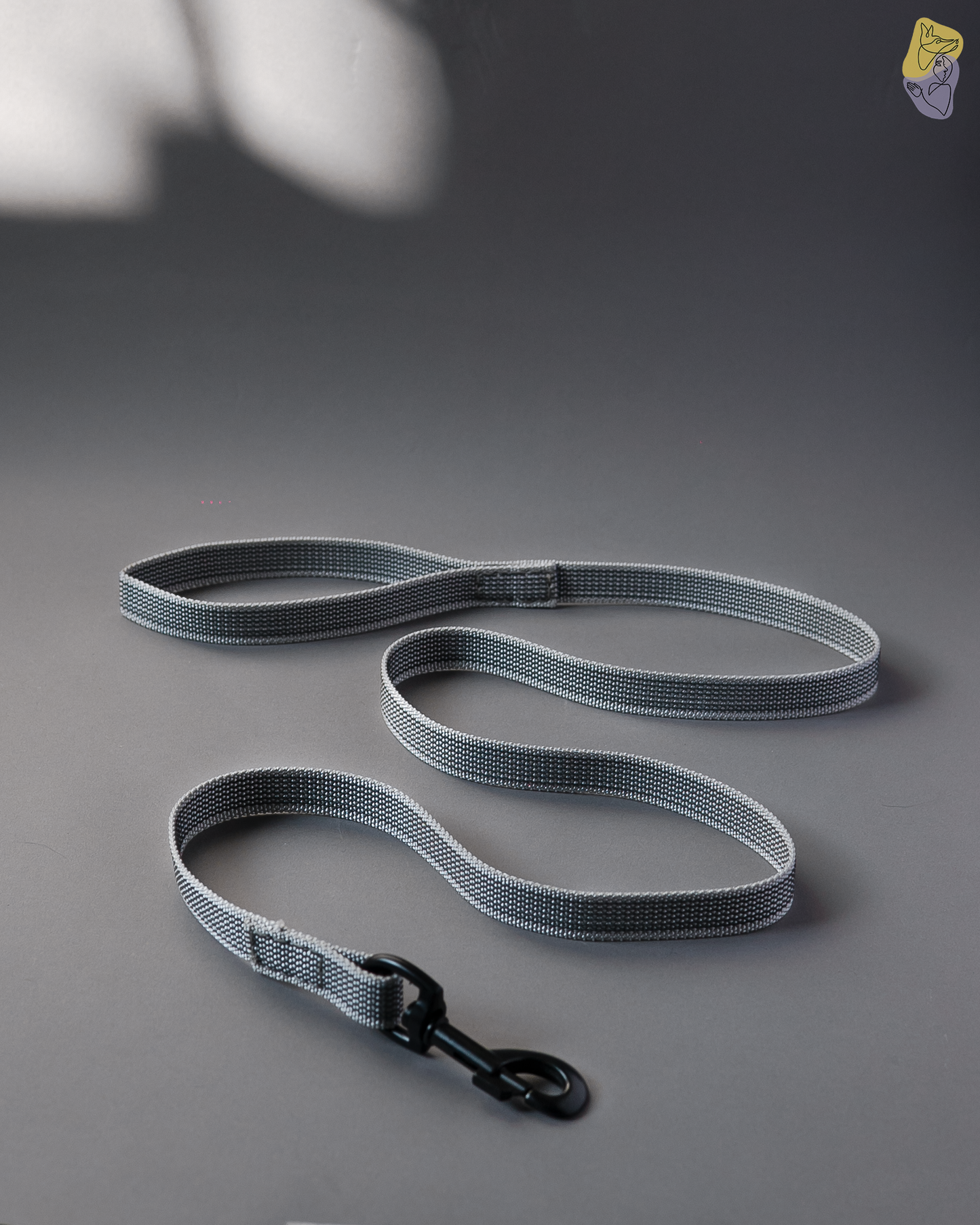 Rubber Grip Leash - Grey