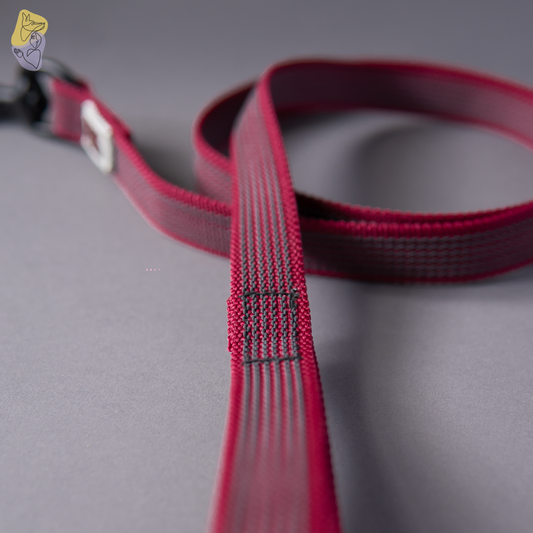 Rubber Grip Leash - Burgundy