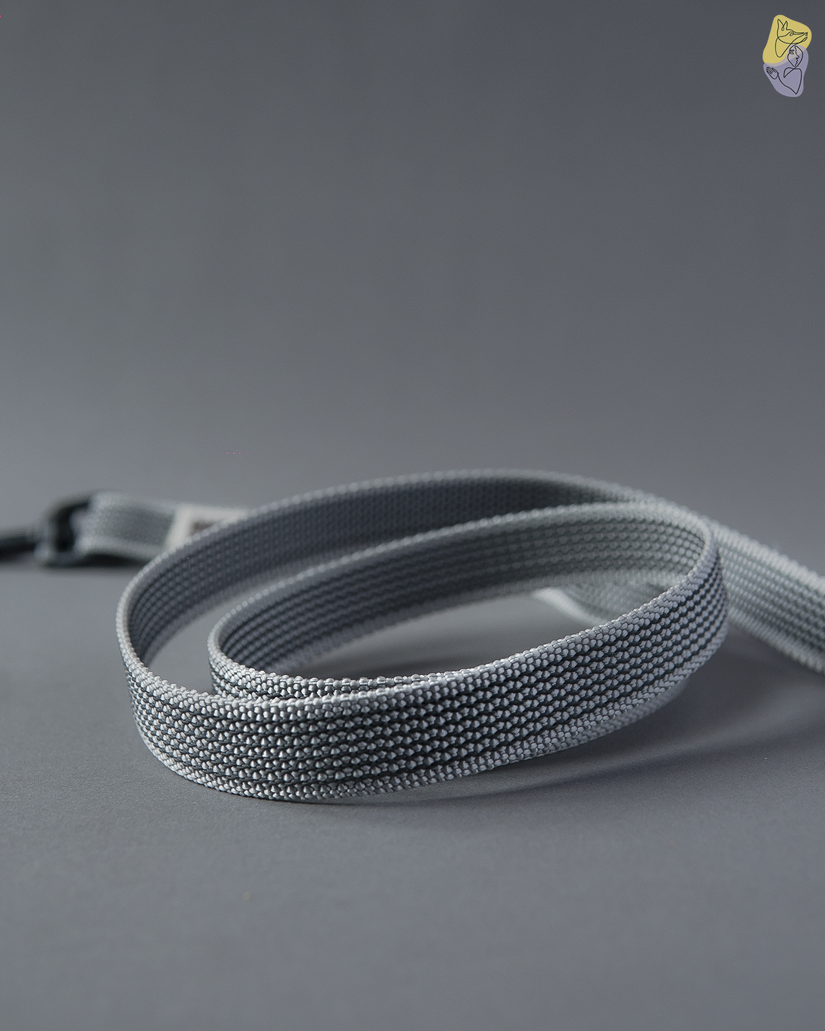 Rubber Grip Leash - Grey