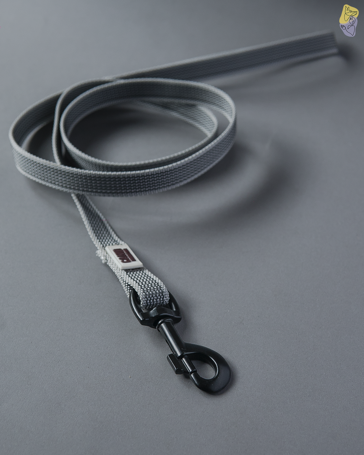 Rubber Grip Leash - Grey
