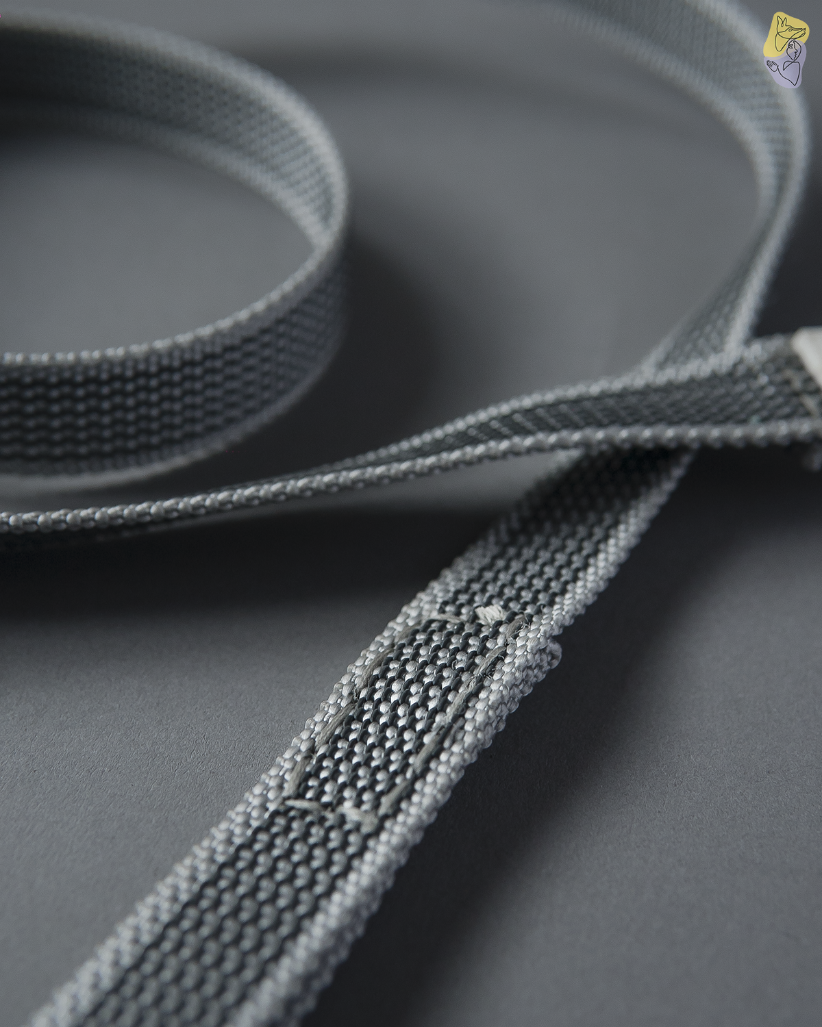 Rubber Grip Leash - Grey