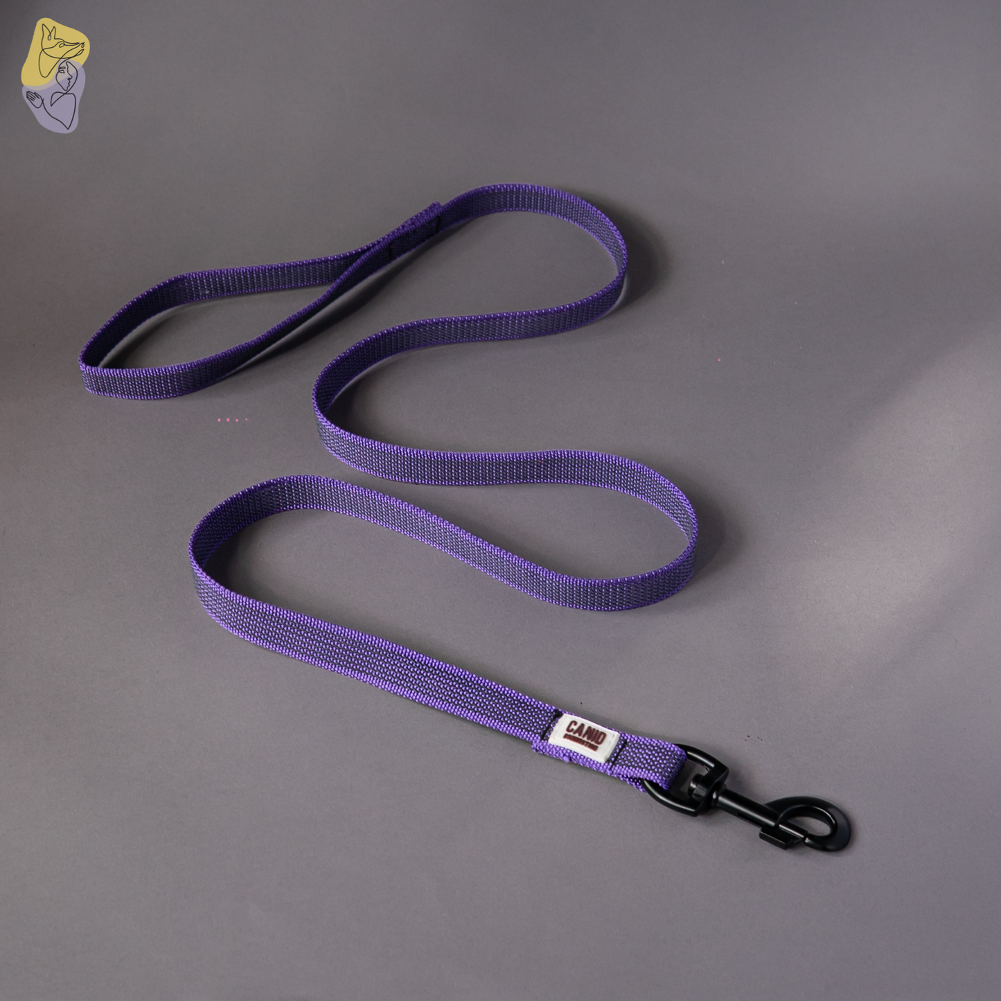 Rubber Grip Leash - Purple