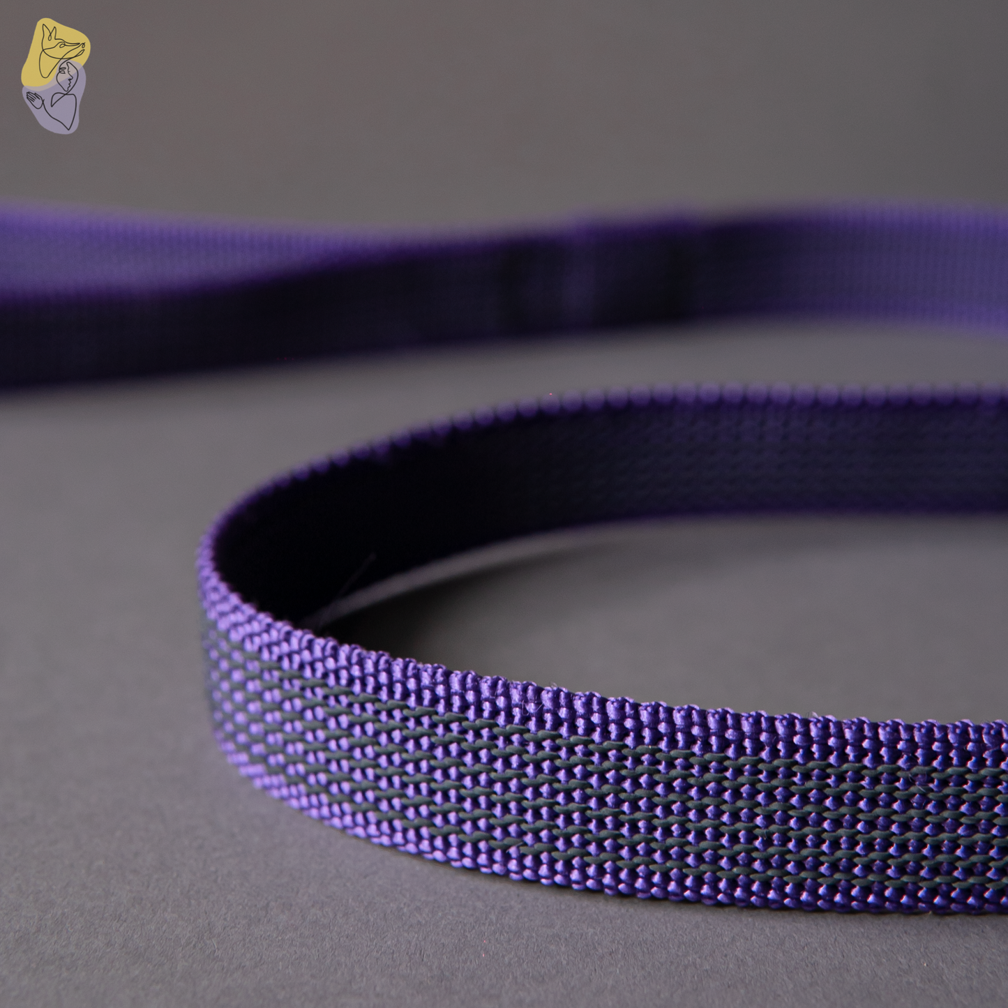 Rubber Grip Leash - Purple