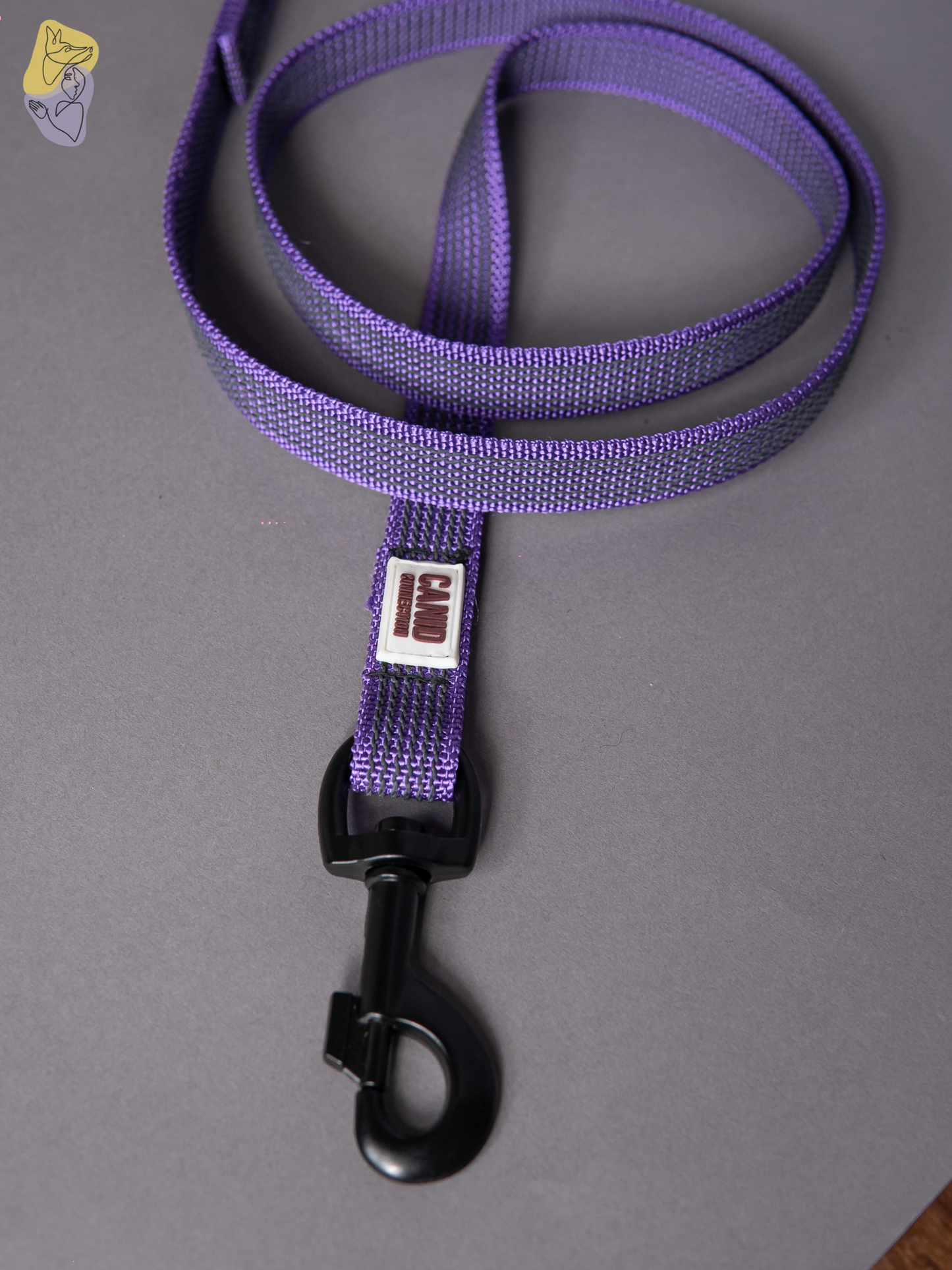 Rubber Grip Leash - Purple