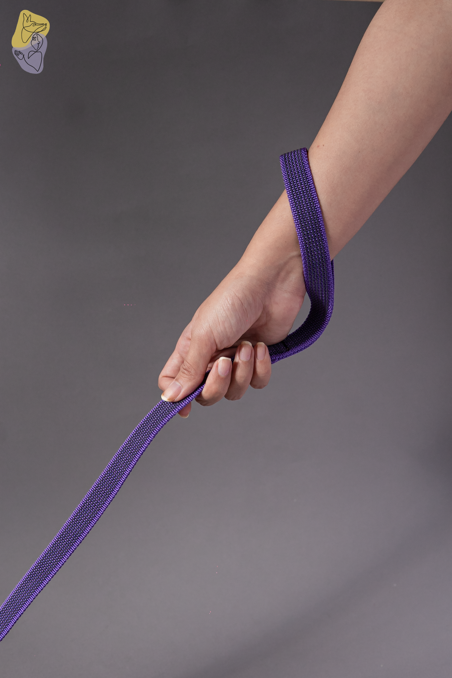 Rubber Grip Leash - Purple