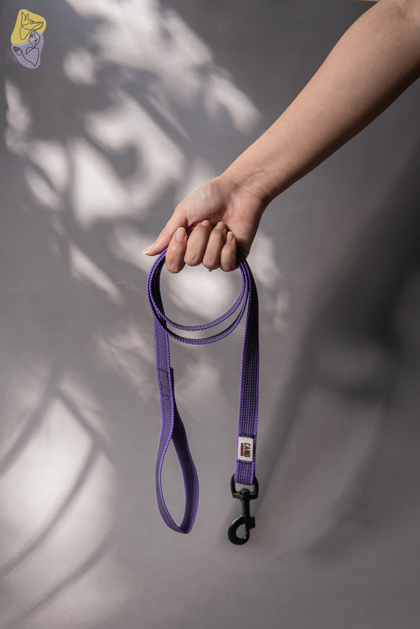 Rubber Grip Leash - Purple