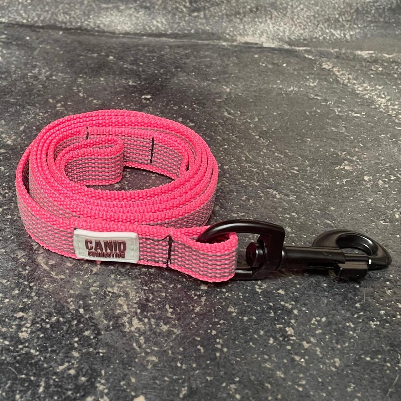 Rubber Grip Leash - Hot Pink