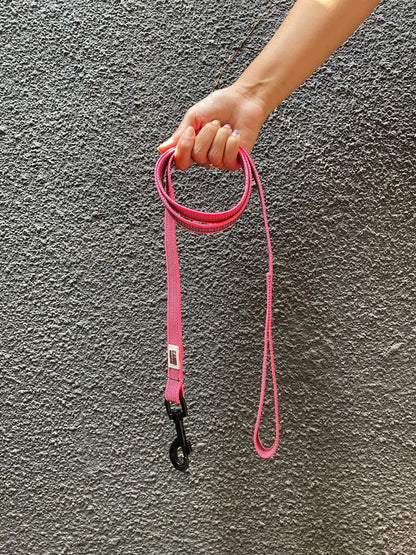 Rubber Grip Leash - Hot Pink